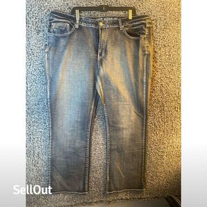 Women's Embroidered Western Jeans Size 26 Blue Straight Fit